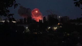 massive Russian attack on Kyiv