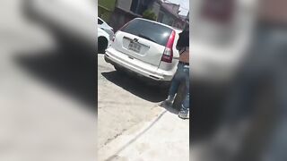 Tied To The Pole Dude Flogged In Public By Own Mom For Stealing A Speaker