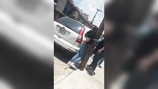 Tied To The Pole Dude Flogged In Public By Own Mom For Stealing A Speaker