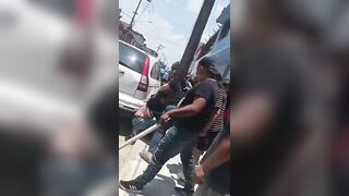 Tied To The Pole Dude Flogged In Public By Own Mom For Stealing A Speaker