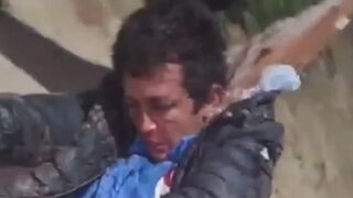Thief Who Robbed An Old Woman Kicked By Neighbors, Dragged To Police Station