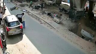 Car Door Kills Motorcyclist In India