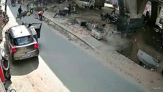 Car Door Kills Motorcyclist In India