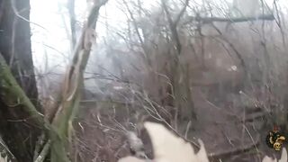 Elimination of a Russian soldier in the 'green zone' (forest belt)