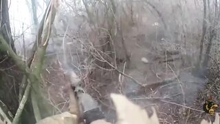 Elimination of a Russian soldier in the 'green zone' (forest belt)