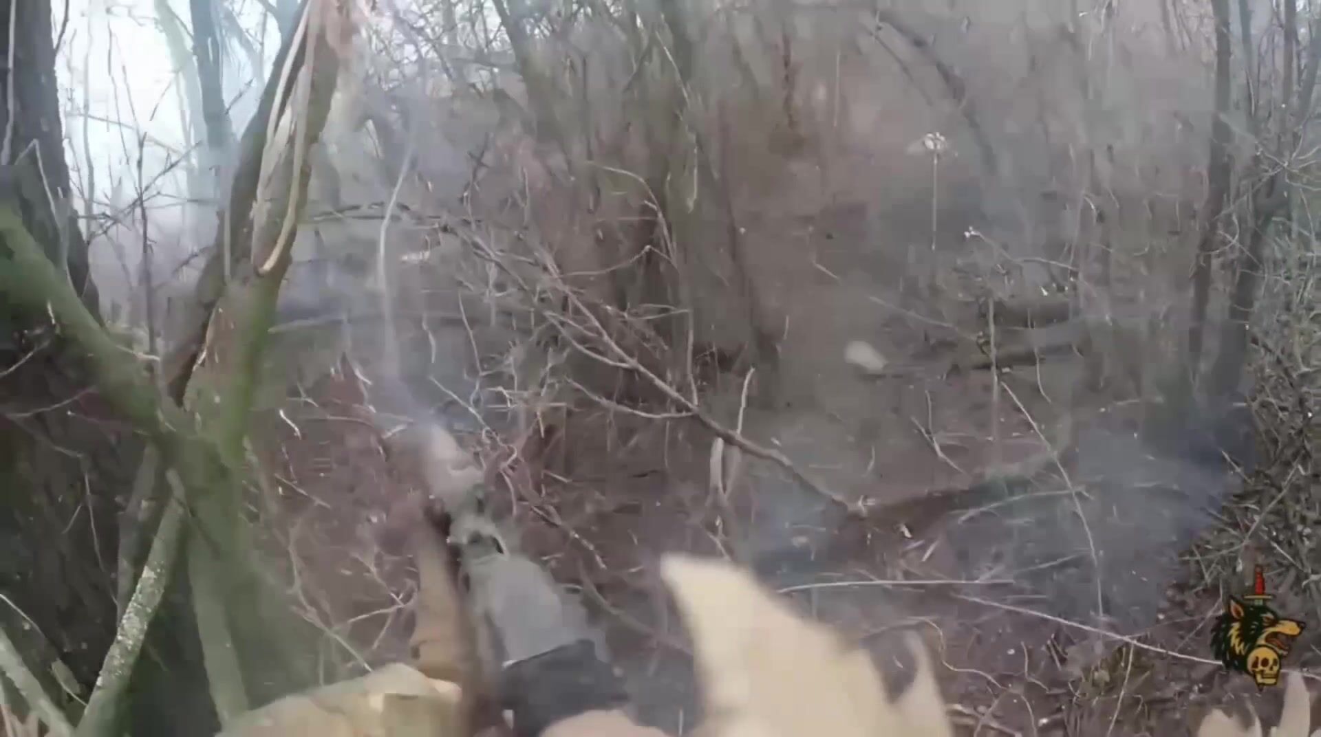 Elimination of a Russian soldier in the 'green zone' (forest belt)