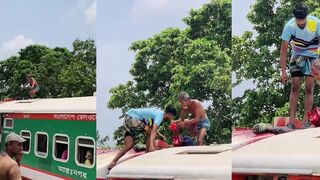 Fatal accident while riding on the roof of a train