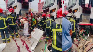 2 men crushed by truck