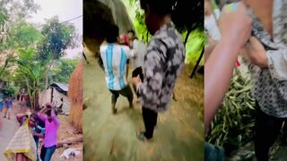 Drug dealing villager beat with sticks and rocks