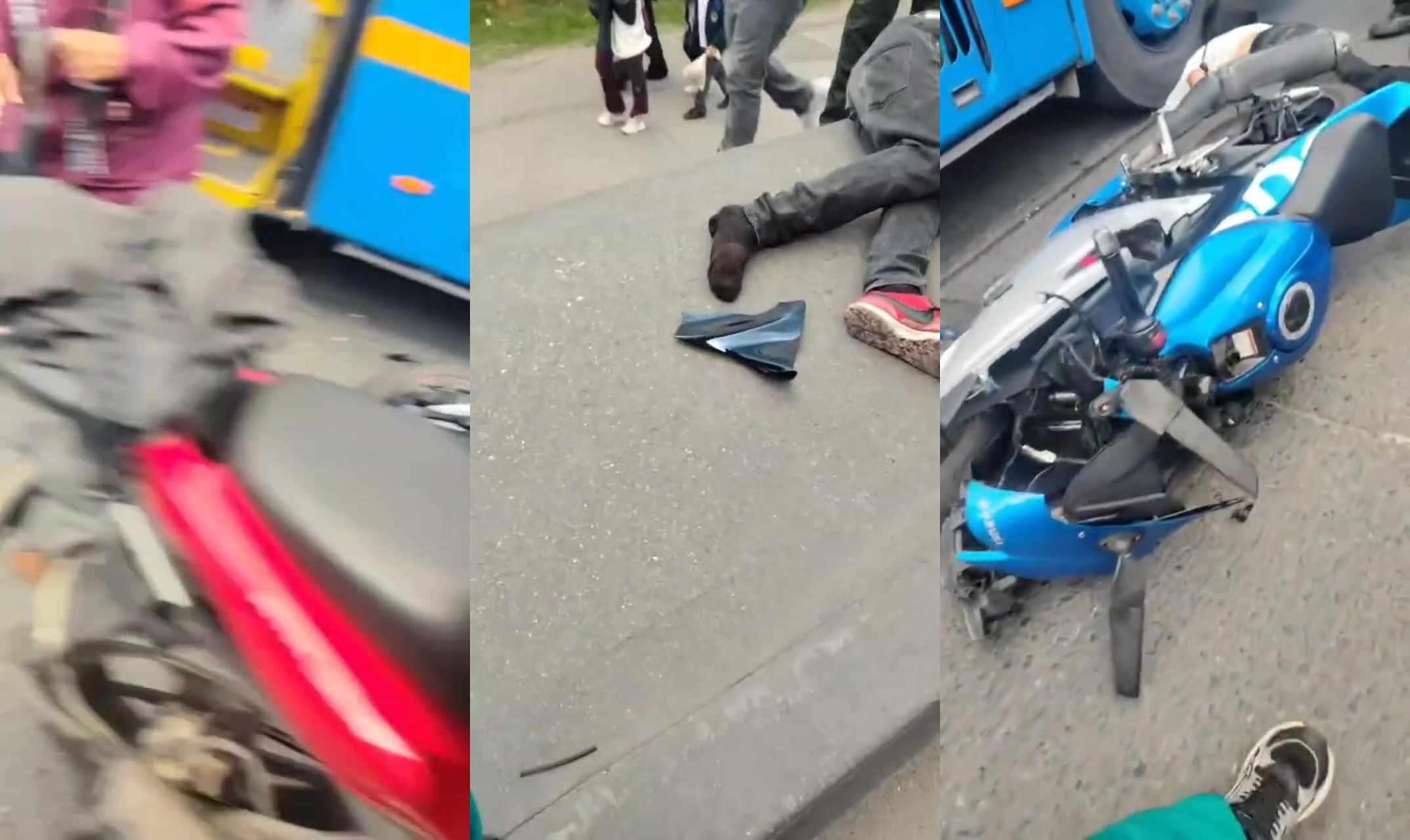 Head crushed by bus