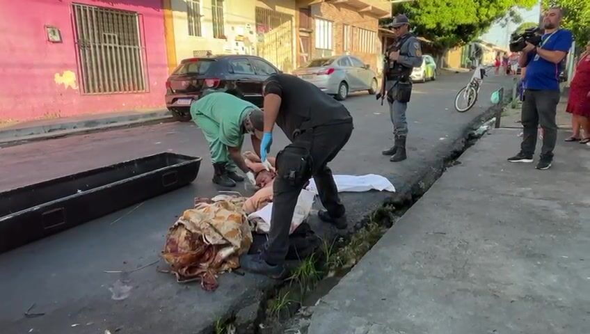 Dismembered corpse in the middle of the street