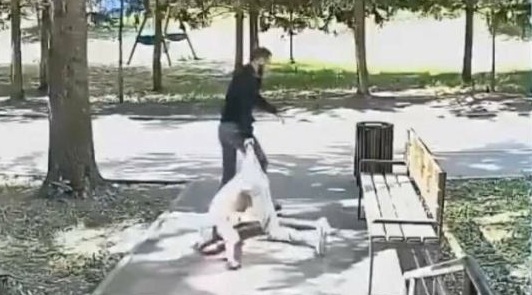 Doorbell Cam Captures Man Brutally Beating Unconscious Girlfriend Outside Apartment