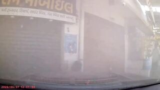 Man Closing His Shop Gets Crashed To Death By Speedijg Vehicle, 2 angles