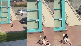 Sex addicted female just couldn't wait till she got home!!????