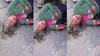 Poor Elderly Woman Seriously Injured In Traffic Accident In Brazil