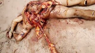 Classic:Man is disemboweled and decapitated