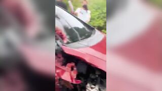 Motorcyclist Left Arm, Life In A Windshield