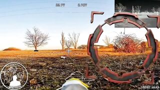 Fat Ukrainian doesn't escape the drone.