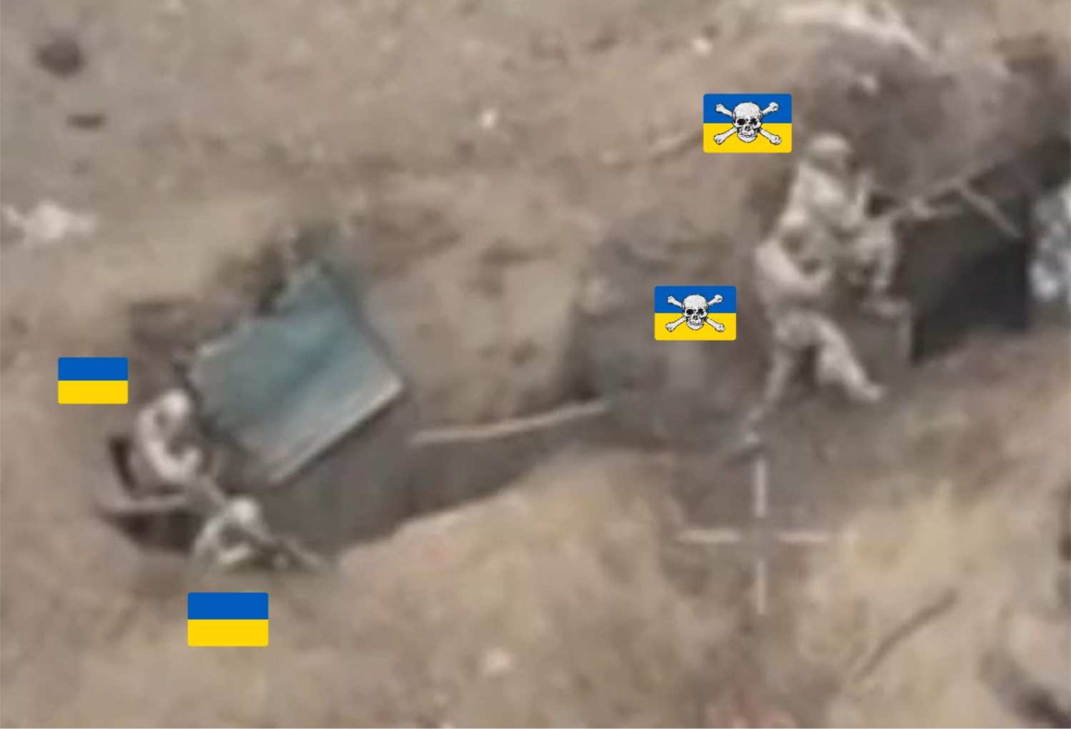 Ukrainians watches his friends die in a second.