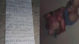 Cartel Drags Headless Body Leaving Message To Thieves And Extortionists