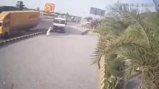 Truck Loaded With Iron Rods Takes Old Man`s Life In India