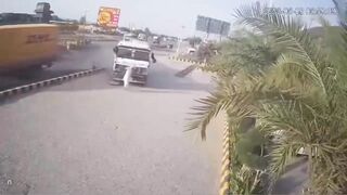 Truck Loaded With Iron Rods Takes Old Man`s Life In India