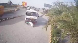 Truck Loaded With Iron Rods Takes Old Man`s Life In India