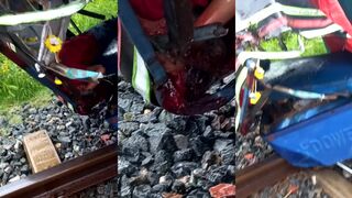 Man dies when Tuk Tuk hit by train