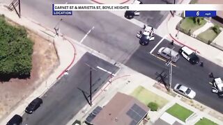 Suspect, officer shot in gun battle after LAPD pursuit
