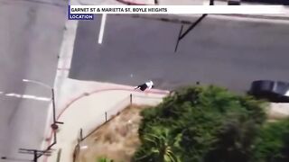 Suspect, officer shot in gun battle after LAPD pursuit