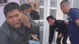 Thieves Caught And Beaten By Locals In Indonesia