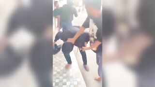 Thieves Caught And Beaten By Locals In Indonesia