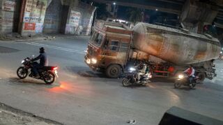 Cement Mixer Overturns Killing One In India