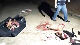 Body torn to pieces in the street