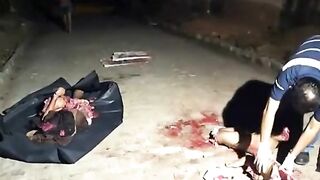 Body torn to pieces in the street