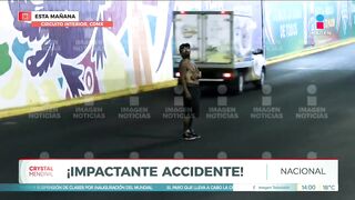 Reporters Capture  Moment Homeless Man Killed By Pick Up Truck, Ran Over By Other Vehicles In Mexico City