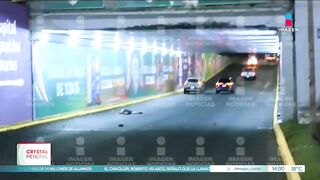 Reporters Capture  Moment Homeless Man Killed By Pick Up Truck, Ran Over By Other Vehicles In Mexico City