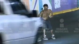 Reporters Capture  Moment Homeless Man Killed By Pick Up Truck, Ran Over By Other Vehicles In Mexico City