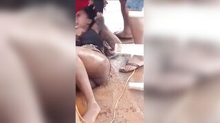 Drugged Woman Without Panties Talks Shit, Gets Hit