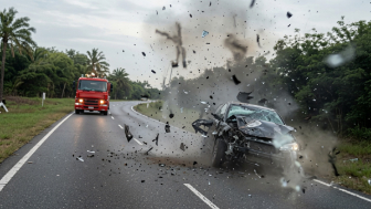 Motorcyclist Launched In The Air In Deadly Head On Collision