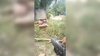 Screaming Thieves Clubbed By Traffickers At The Gunpoint