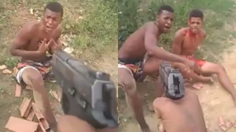 Screaming Thieves Clubbed By Traffickers At The Gunpoint