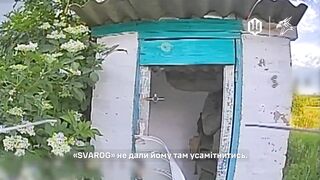 And another one drone striked russian faggot dying in a toilet