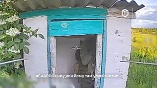 And another one drone striked russian faggot dying in a toilet