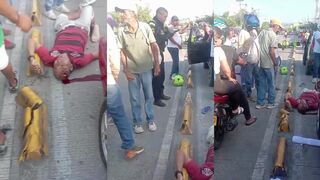 Hit by car and dies