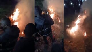 Phone thief torched alive