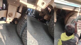 Indian woman never had a chance work truck