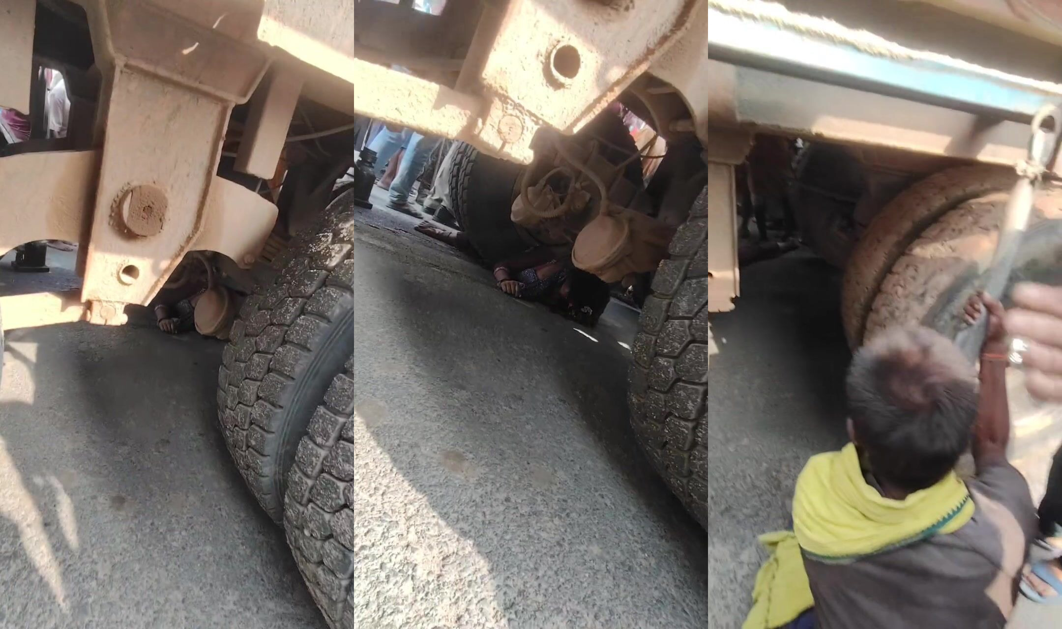 Indian woman never had a chance work truck