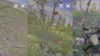 Close filming of a dead katsapfaggot's face by FPV drone