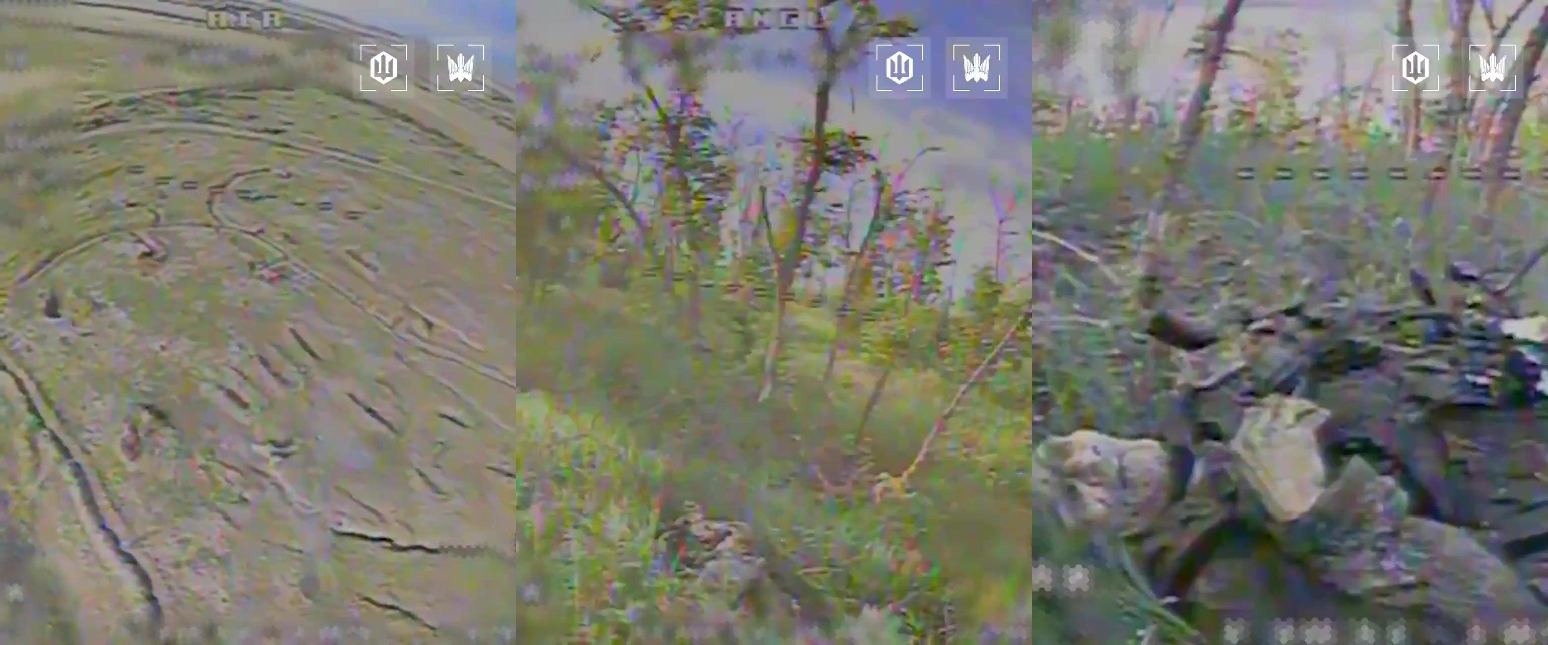 Close filming of a dead katsapfaggot's face by FPV drone